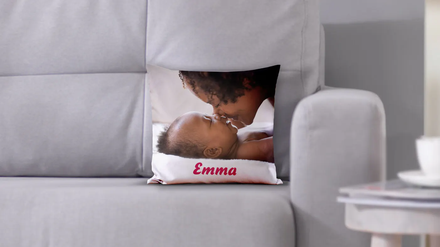 Fotokissen 30×30 Name Ambiente