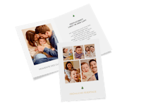 Foto-Klappkarten mit persönlicher Nachricht als Weihnachtskarten gestalten Klappkarte als Weihnachtskarte mit Familienfoto