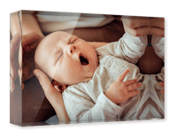 Glasfoto Baby Freisteller Glasfoto mit Babymotiv als Freisteller