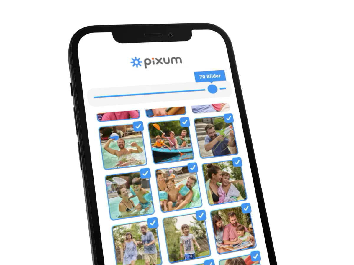 Fotoauswahl in der Pixum App Fotoauswahl in der Pixum App