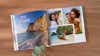 Quadratisches Fotobuch mit Bildern aus dem Sommerurlaub