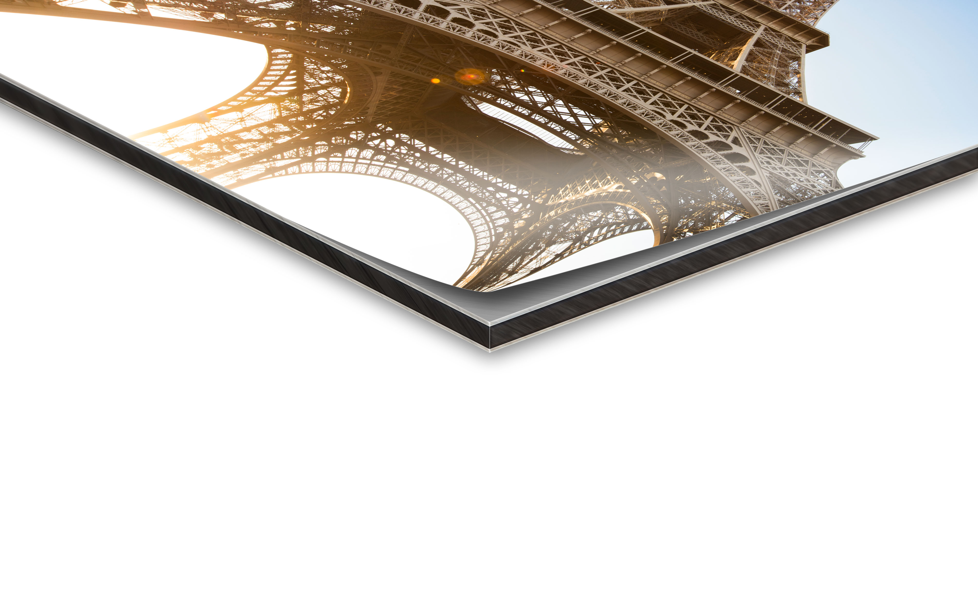 Aludibond billede fra artboxONE med detaljeret billede af eifeltårnet