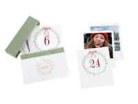 Calendario de Adviento vintage con fotos retro Calendario de Adviento vintage con fotos retro