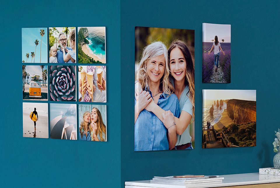 Wanddecoratie van Pixum met verschillende zomerse foto's