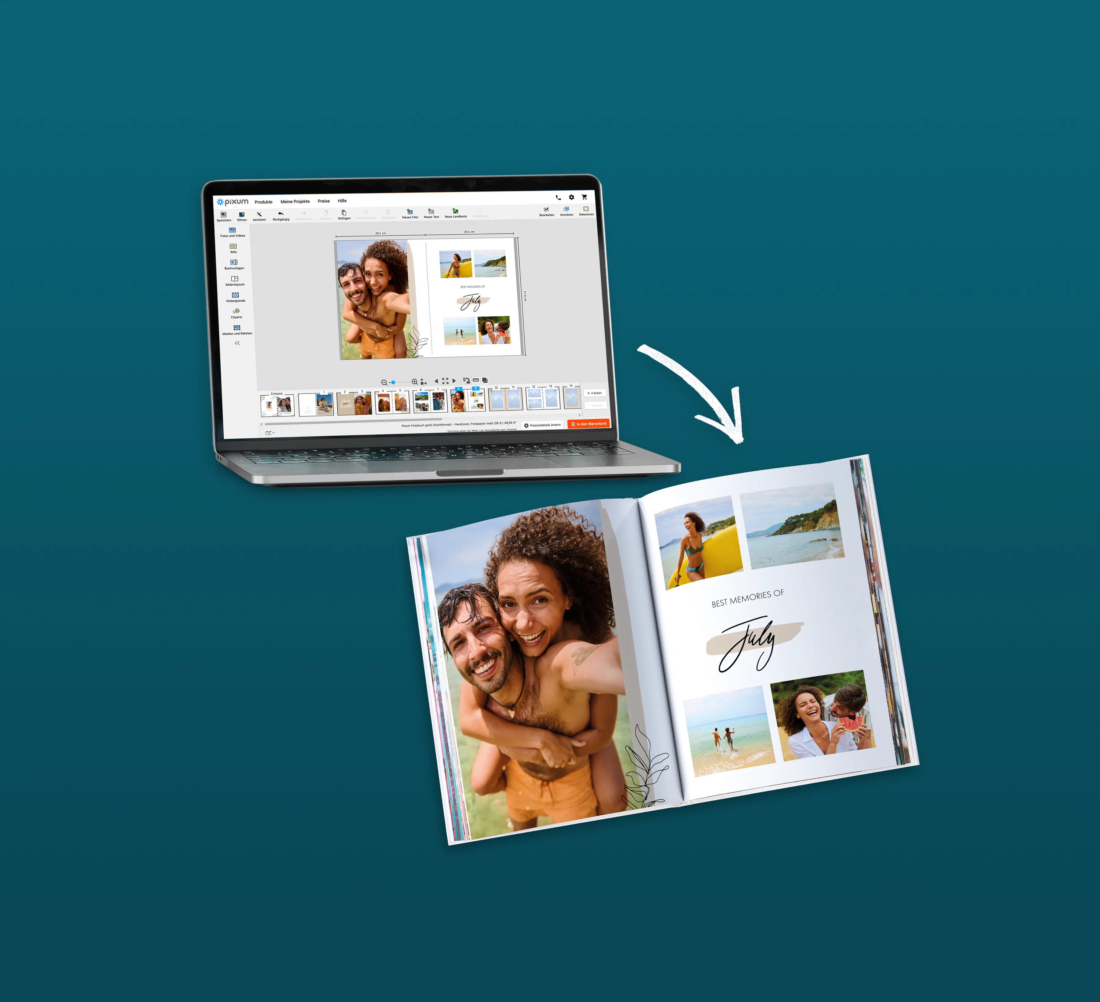 Pixum Fotobuch Vorlagen verwenden