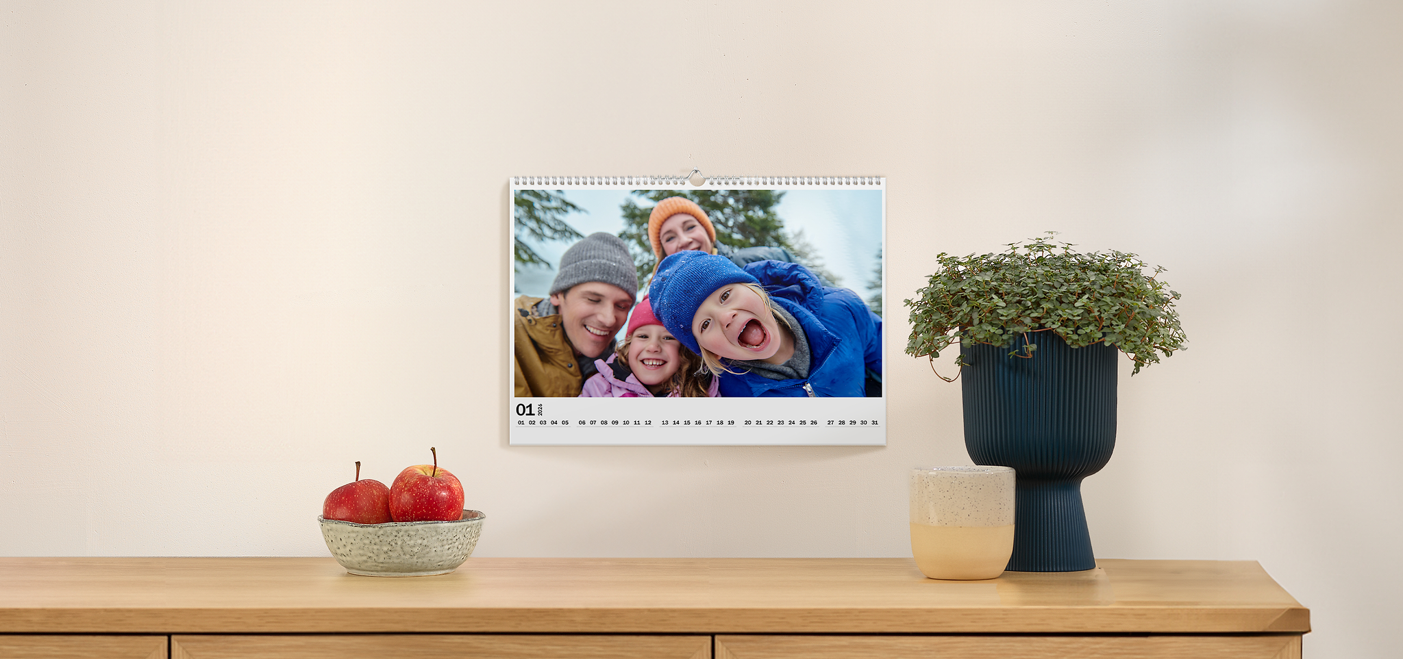 Wandkalender A3 im Querformat 