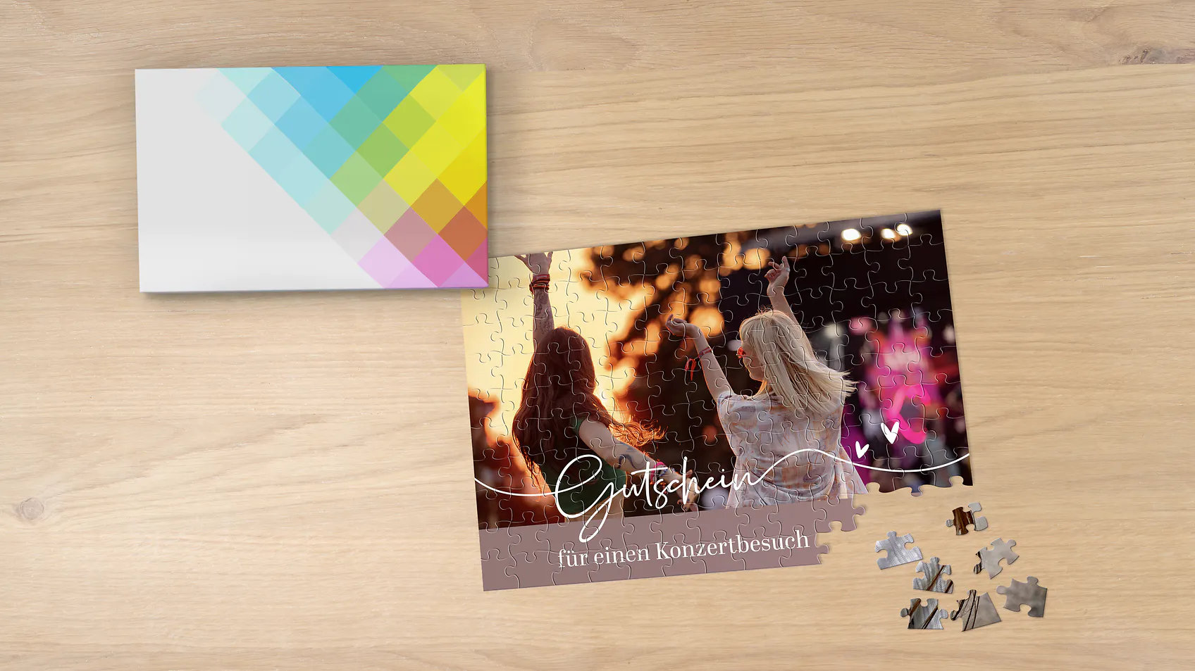 Puzzle with concert ticket Puzzle with concert ticket