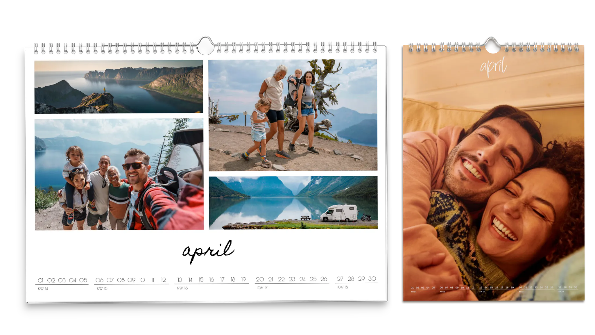 Calendario A3 e calendario A4 in formato verticale