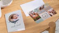 Cartes de vœux photo pour naissance Image de cartes de vœux photo de naissance de différents types