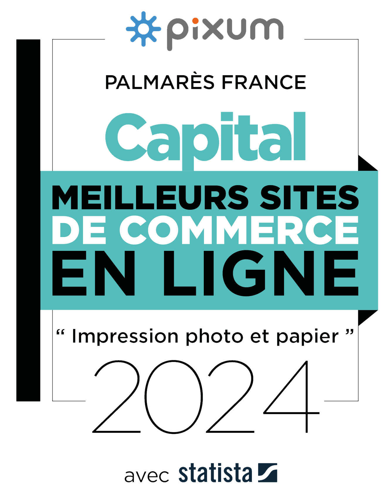 Pixum a été élu meilleur site de e-commerce pour "l'impression photo & papier" en 2024
