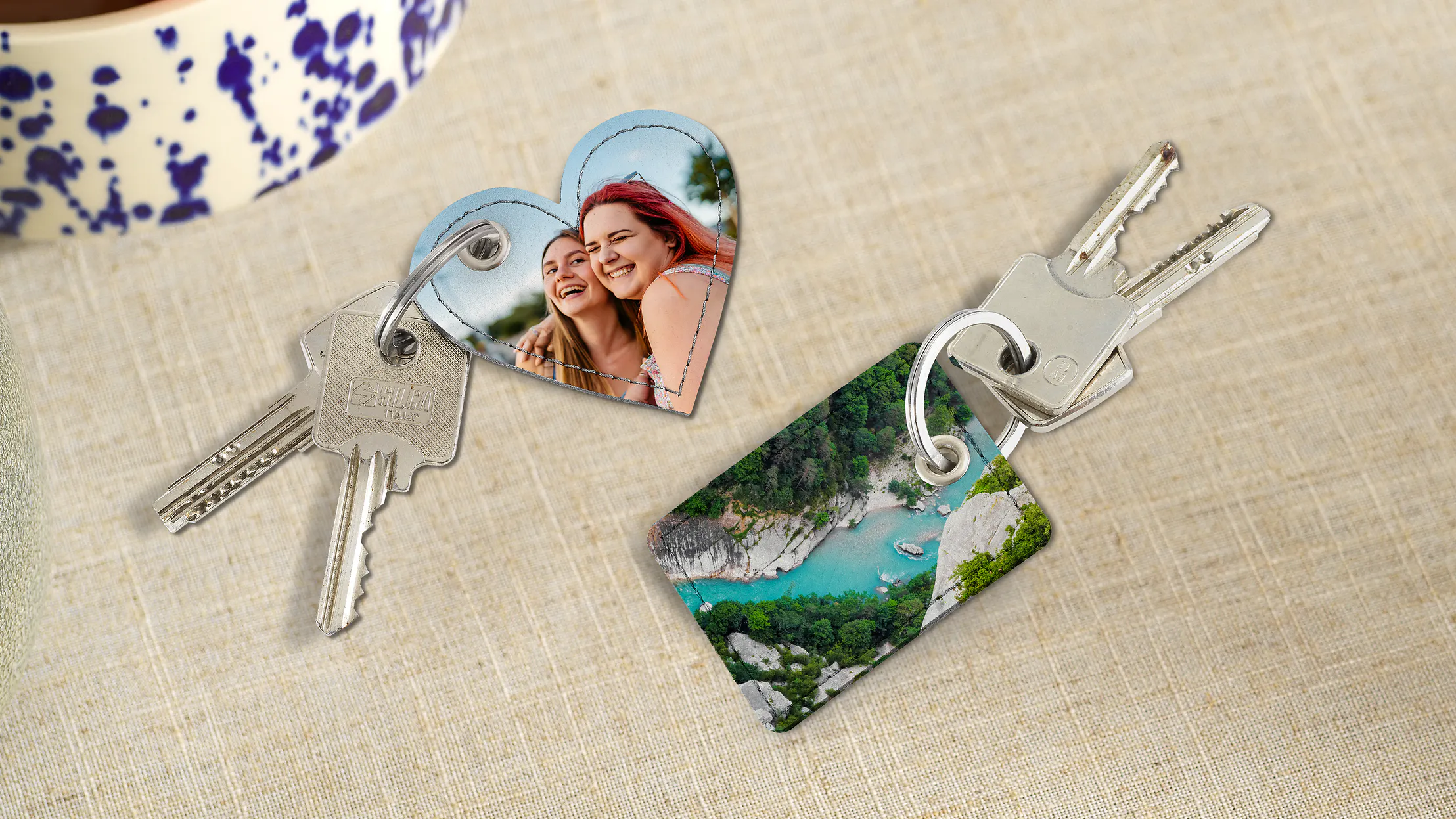 Foto-Schlüsselanhänger mit Urlaubsfotos Foto-Schlüsselanhänger mit Urlaubsfotos