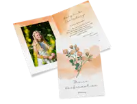 Foto-Klappkarten für die Konfirmation gestalten Klappkarte als Weihnachtskarte mit Familienfoto