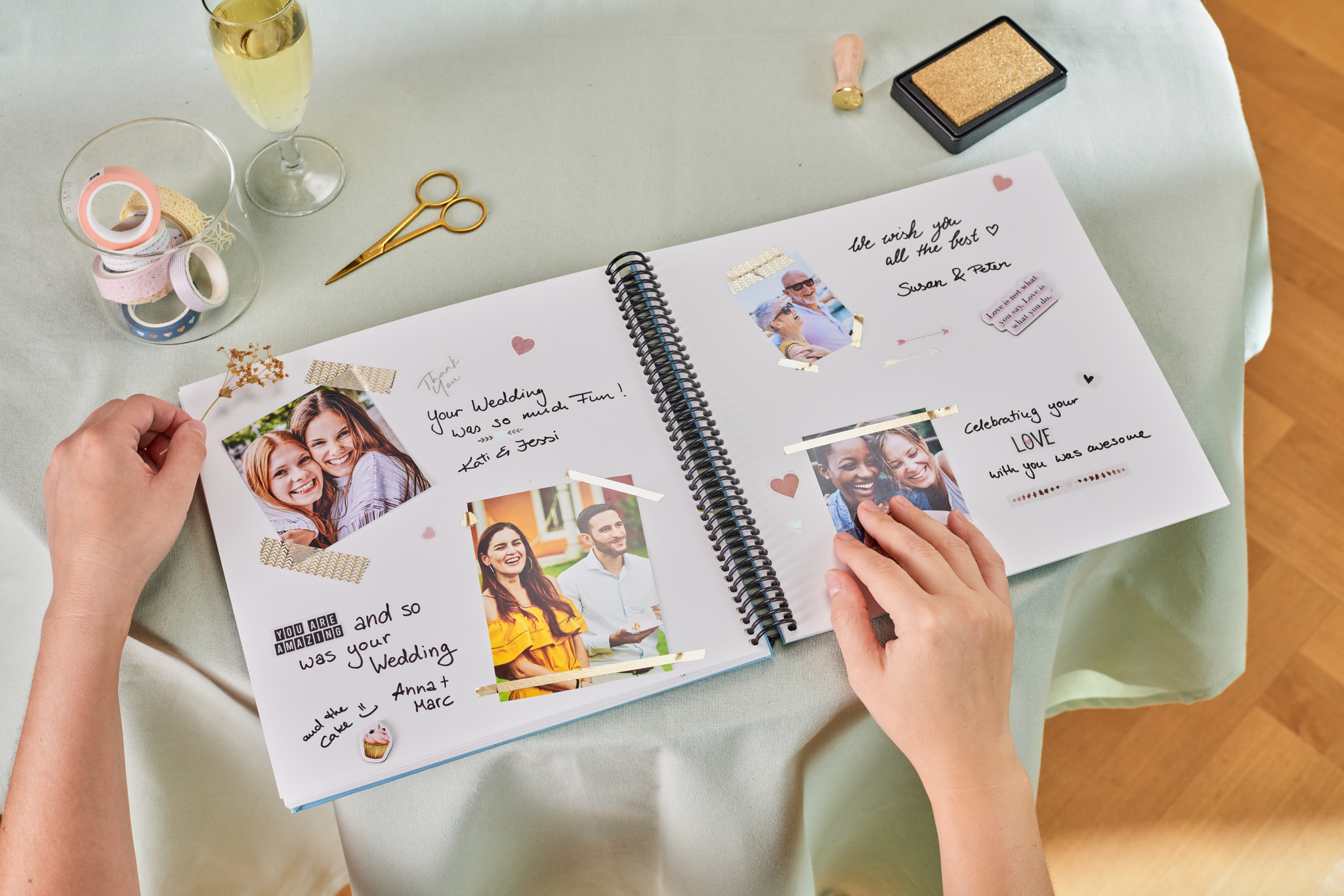 Scrapbook Pixum comme livre d'or pour un mariage