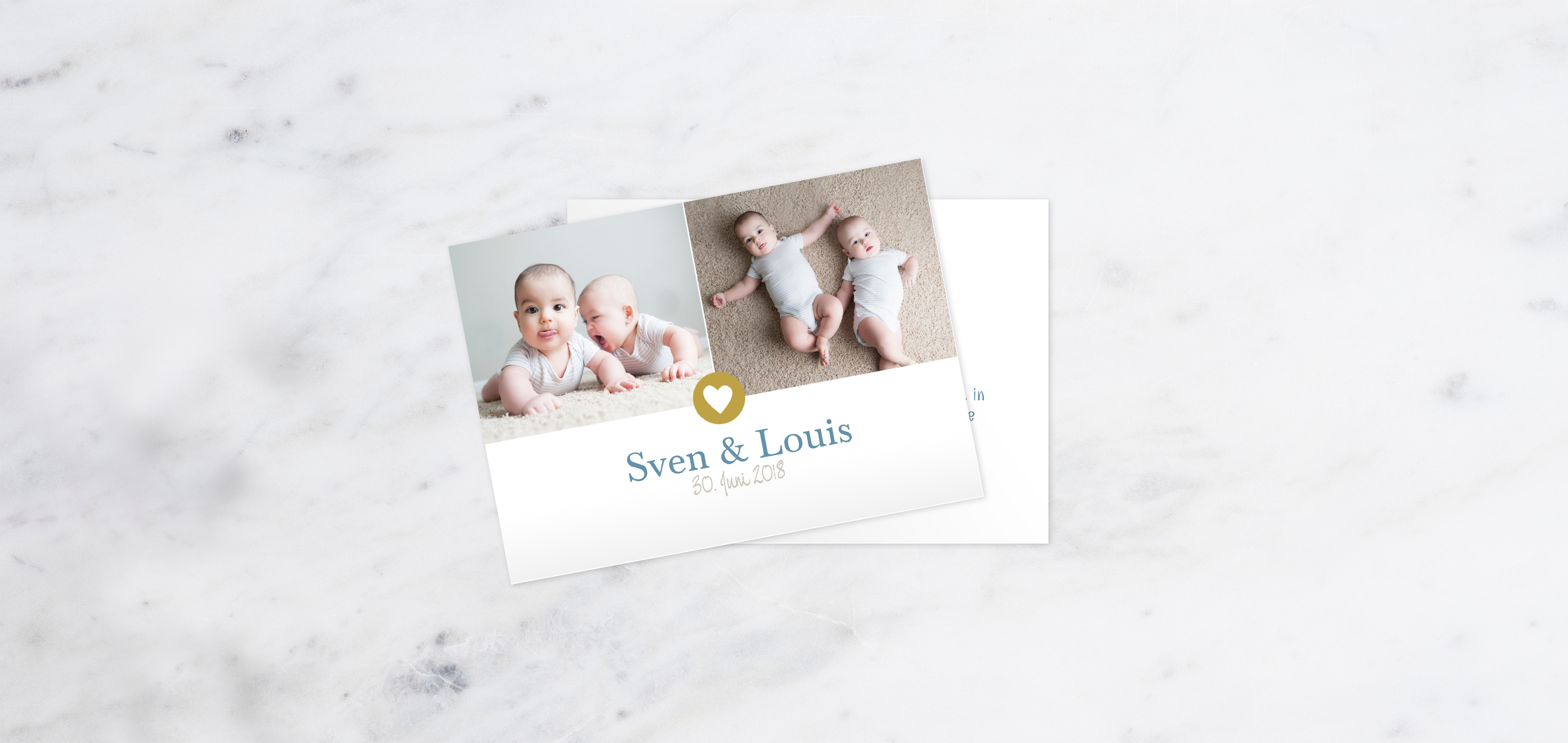 Karte mit Herzdesign