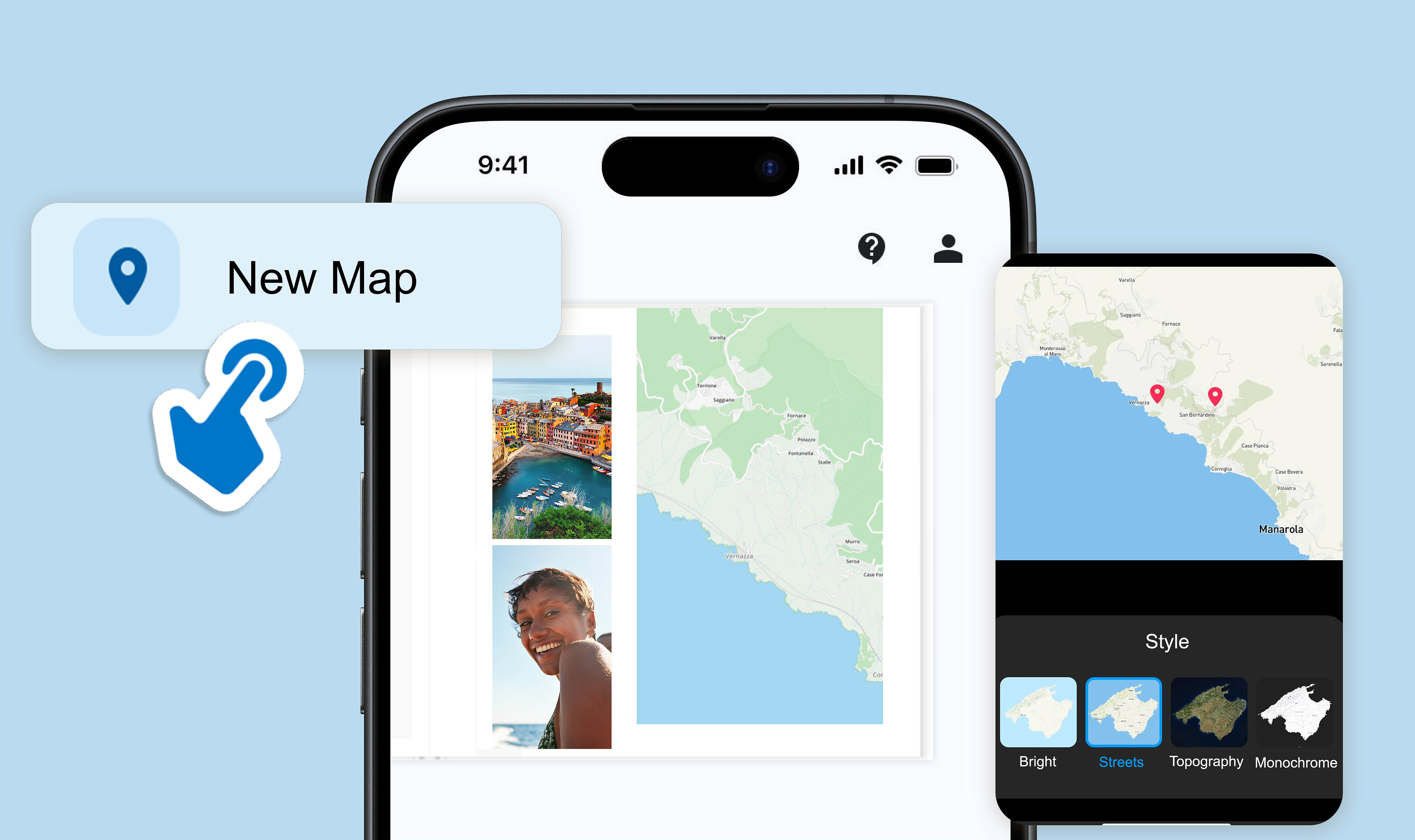 Pixum Fotobuch mit Familienbildern, neben dem ein Handy mit der Pixum App liegt
