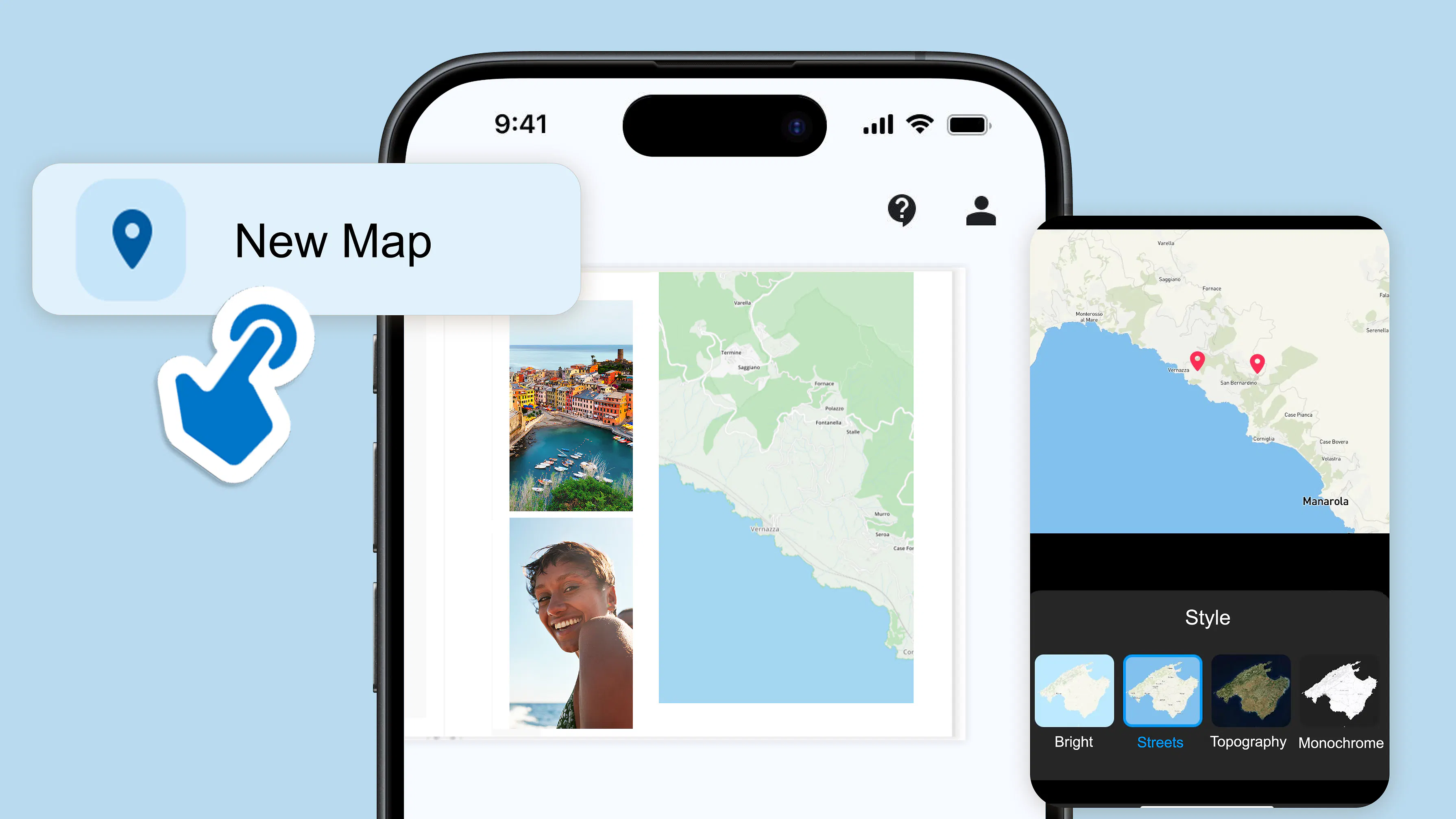 Pixum Fotobuch mit Landkarte in der App gestalten Pixum Fotobuch mit Landkarte in der App gestalten