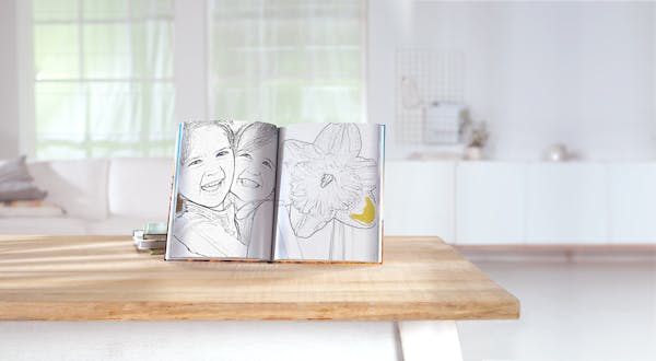 Pixum fotobok som målarbok