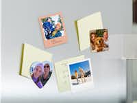 Fotomagnete mit Familienfotos gestalten Quadratische Fotomagnete mit winterlichen Motiven