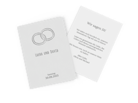 Bestelle Hochzeitseinladungen mit persönlicher Botschaft Fotokarte mit Pärchenfoto als Save the Date