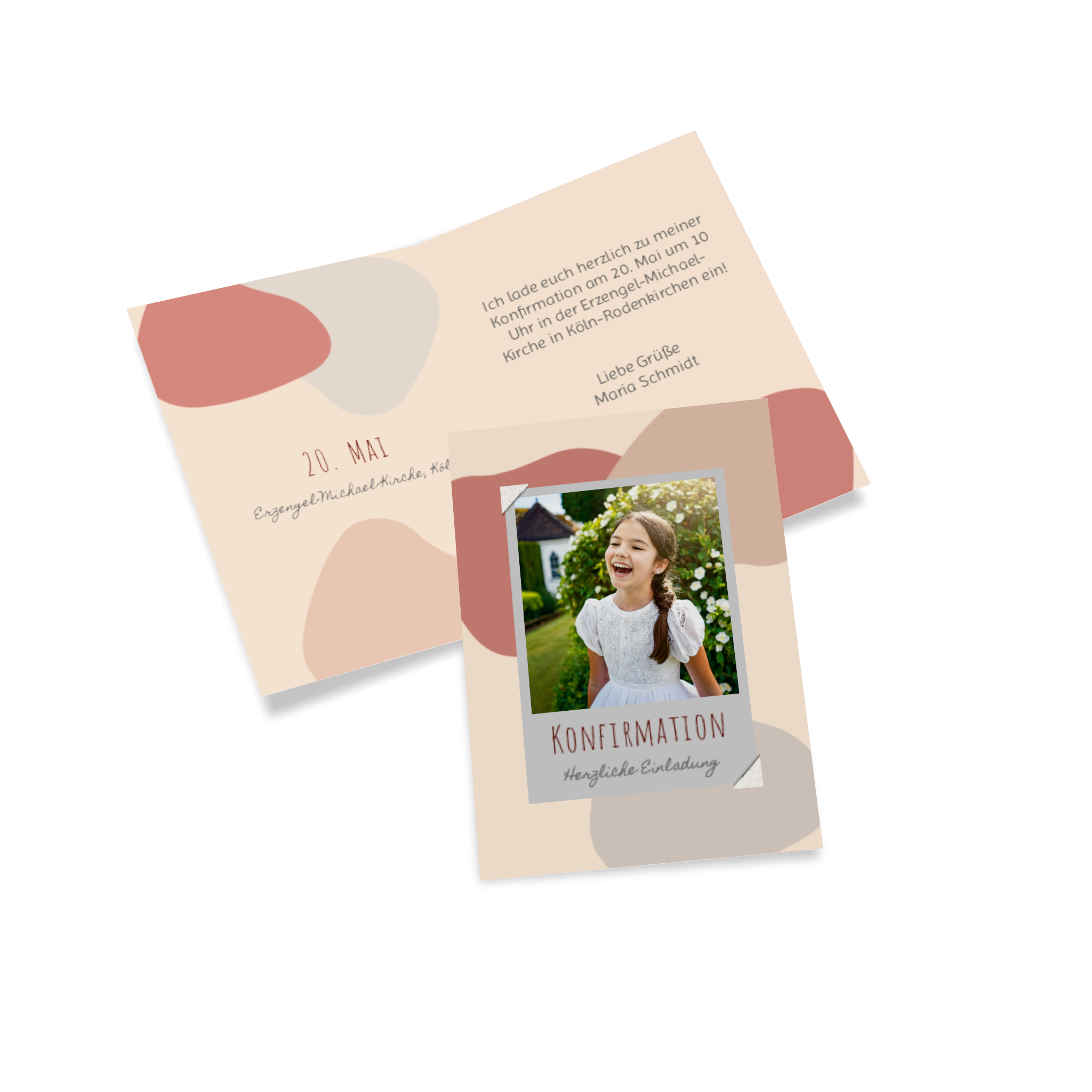 Klappkarte als Weihnachtskarte mit Familienfoto