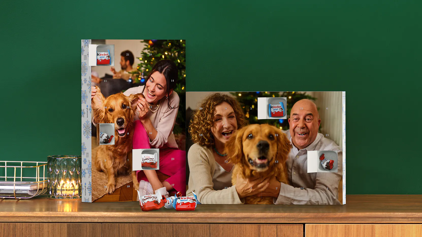 Pixum photo advent calendar with a family photo and chocolate