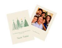 Fotokarten mit persönlicher Nachricht als Weihnachtskarten gestalten Fotokarte als Weihnachtskarte mit Familienfoto