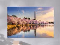 Panorama Wandbilder gestalten Landschaftsmotiv auf einem Aluminium Wandbild im Ambiente