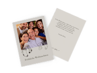 Fotokarten mit persönlicher Nachricht als Weihnachtskarten gestalten Fotokarte als Weihnachtskarte mit Familienfoto