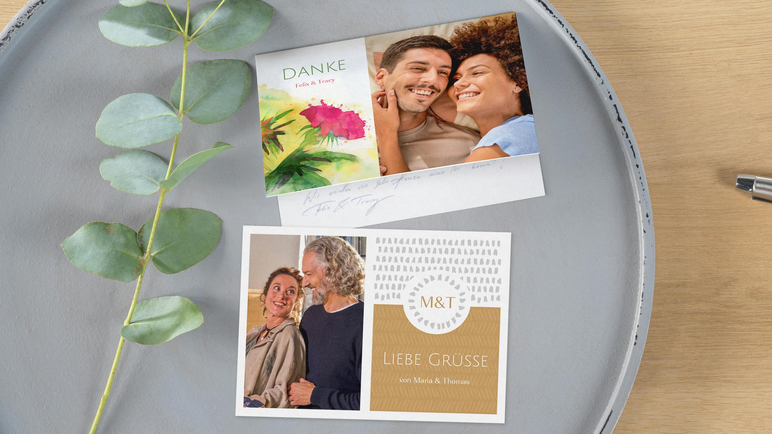 Grußkarten mit Foto Mix Ambiente Grußkarten-Mix mit Fotos: Klappkarte & Fotokarte mit Pärchenfotos