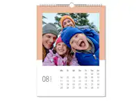 Calendario da parete A4 in formato verticale con design Pure Duo Calendario da parete A4 in formato verticale con design Pure Duo