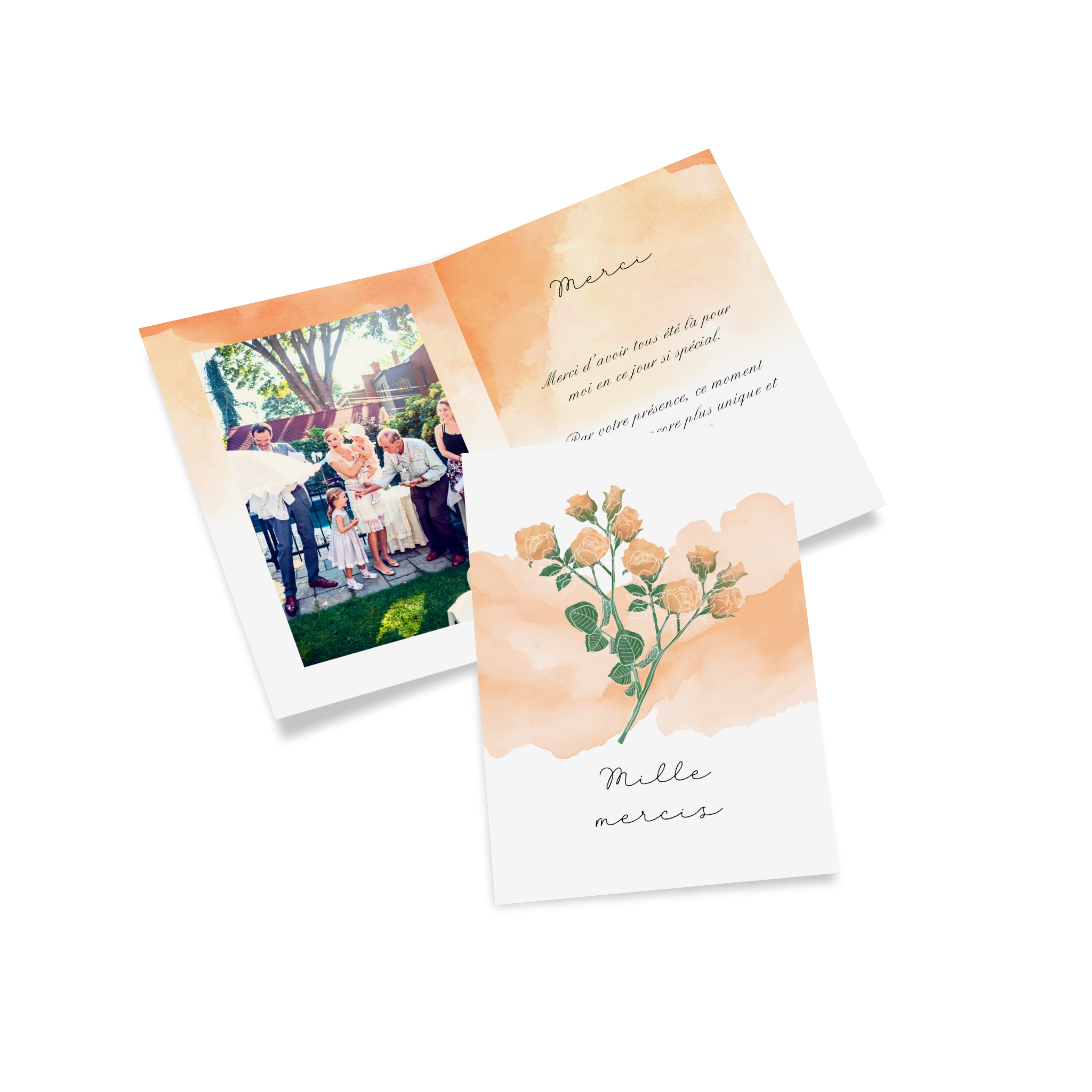 Carte de remerciement Rose Greetings