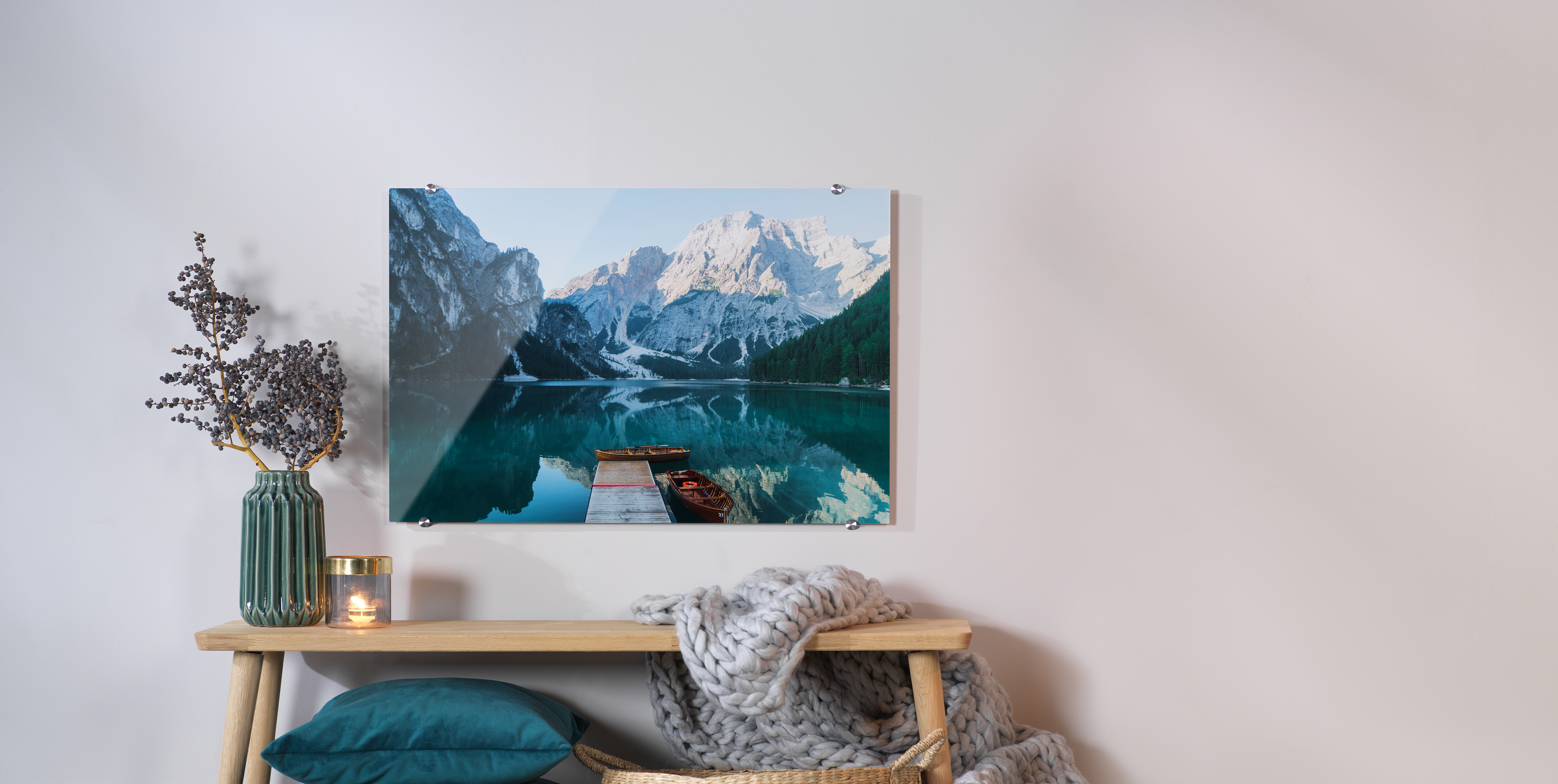 Acrylic print with winter image