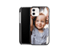Coque personnalisée en cuir pour téléphone avec une photo d'un enfant
