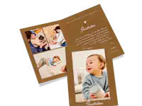 Carte d'invitation de baptême Carte d'invitation de baptême Little Krafts.