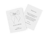Bedankkaartjes voor bruiloft bestellen met persoonlijke boodschap Bedankkaartje voor een bruiloft met een persoonlijke tekst erop.