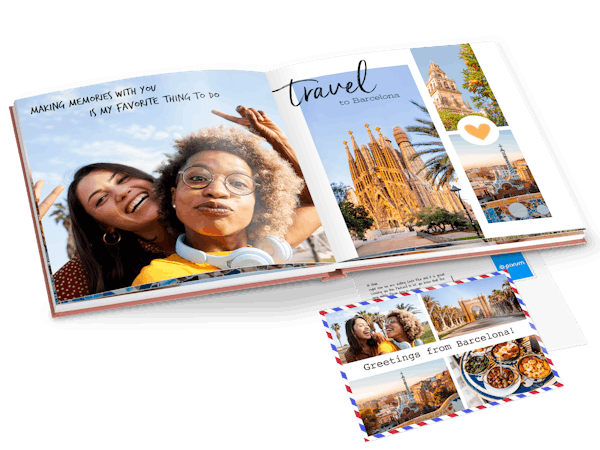 Pixum Fotobuch und Postkarte mit Reisemotiven
