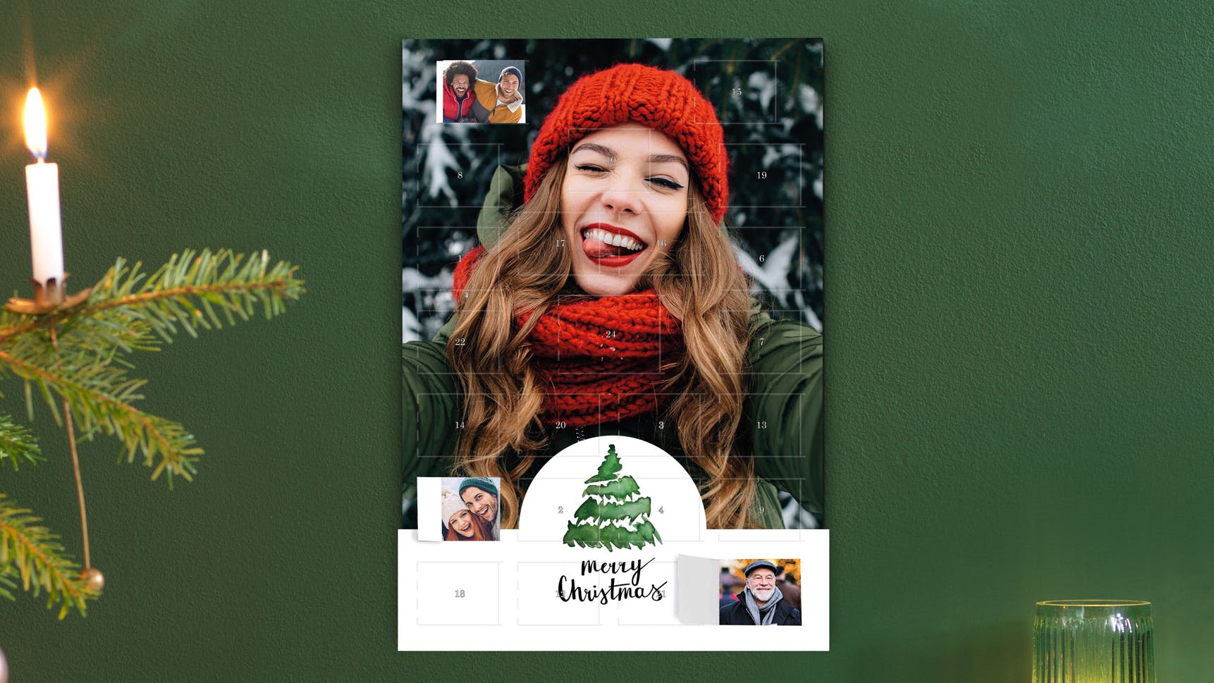 Designa luckbilder adventskalender Designa luckbilder adventskalender med en vinterbild