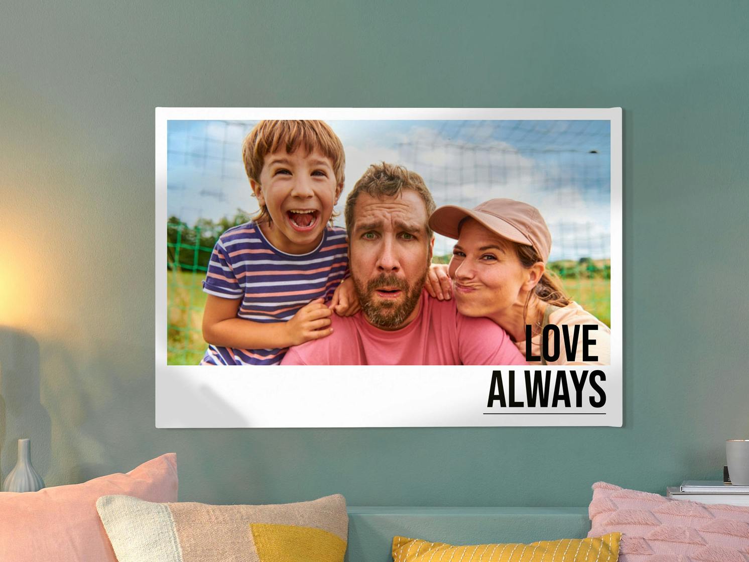 Stampa su tela con foto di famiglia