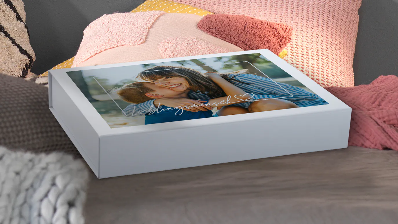 Foto-Geschenkbox gestalten Foto-Geschenkbox gestalten