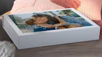 Foto-Geschenkbox gestalten Foto-Geschenkbox zum Selbstbefüllen mit Motiv einer Mutter und Kind