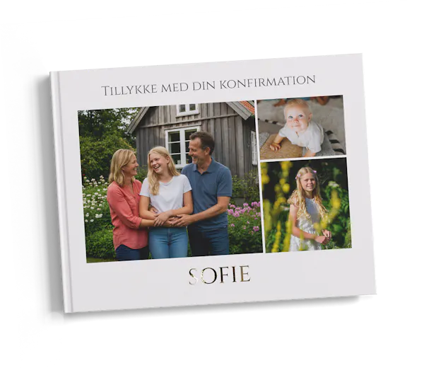 Fotobog med billeder fra Sofies liv 