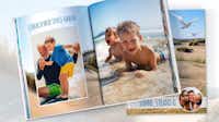 Sommerfotobuch mit Bildern eines Familienurlaubs