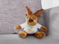 Alce di peluche con foto Alce di peluche con foto