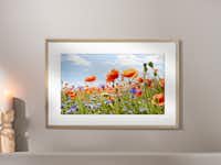 Foto met eiken lijst