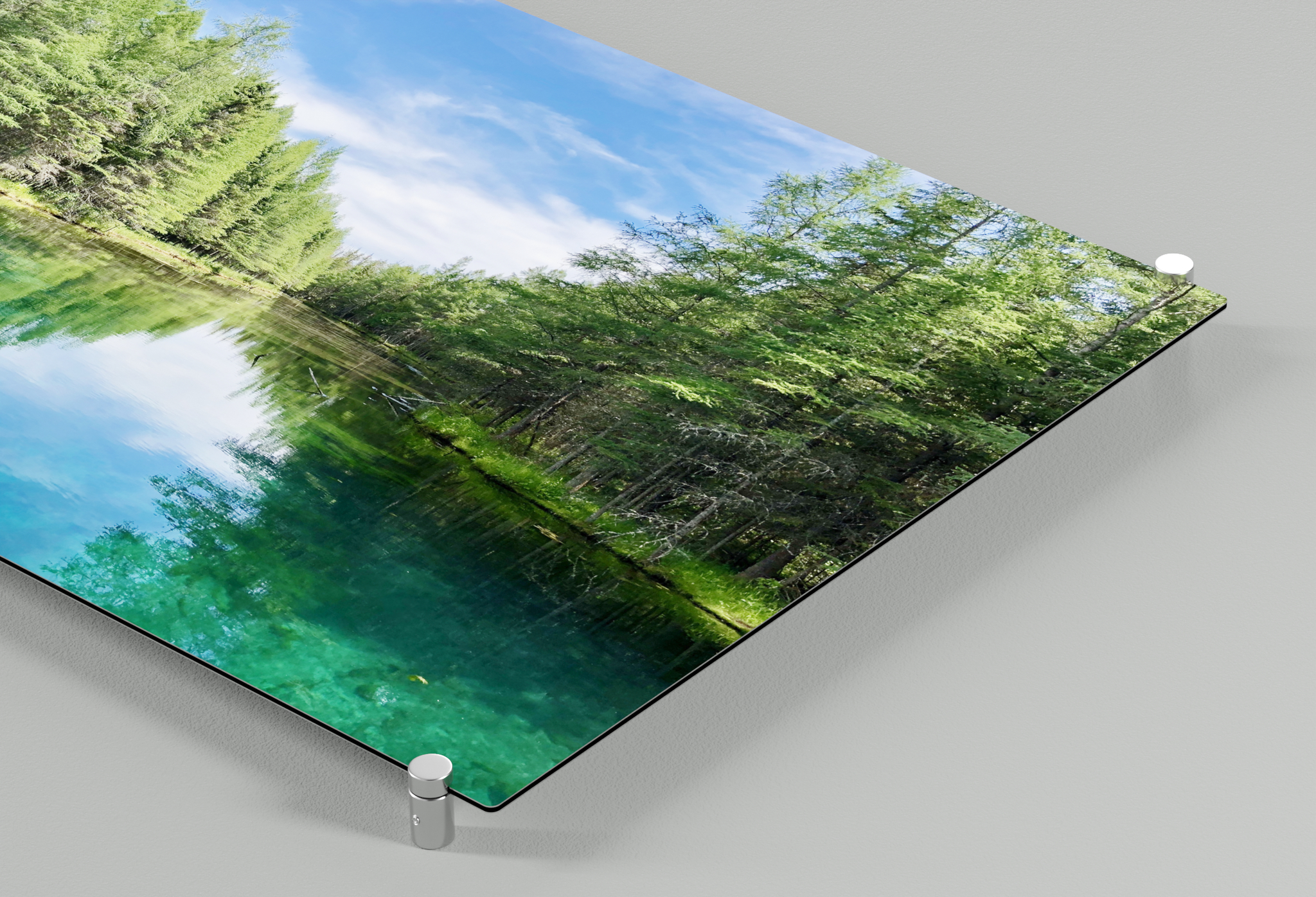 Sistema a fissaggio di una stampa foto su alluminio