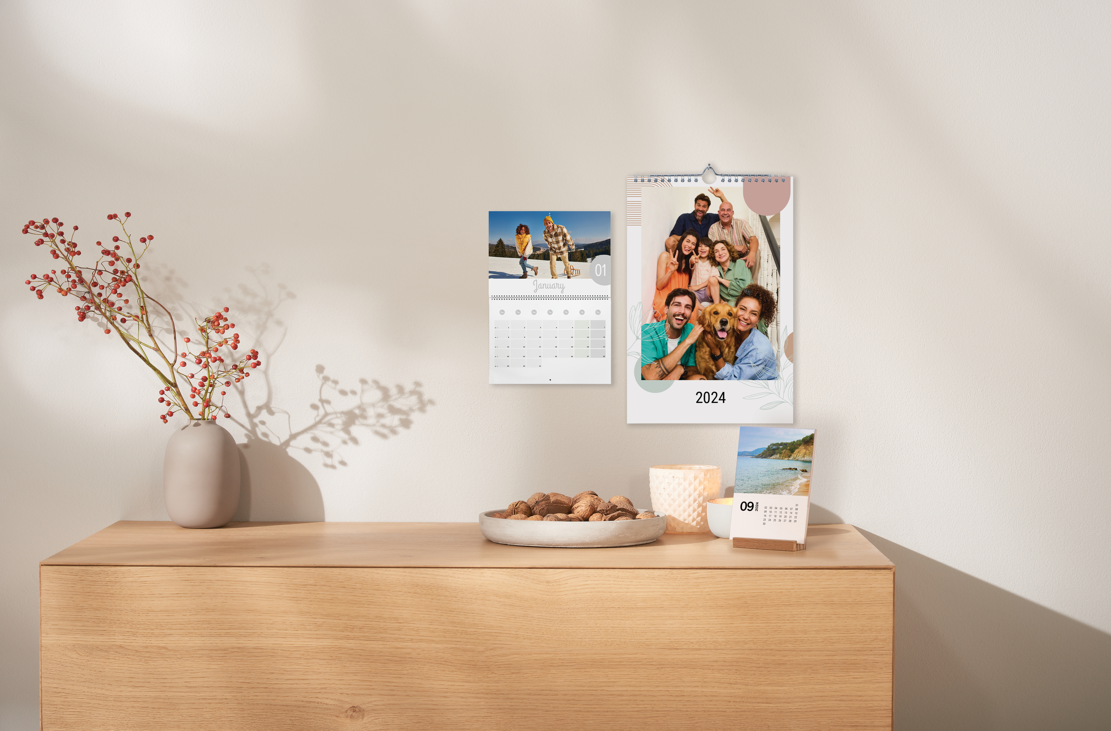 Divers calendriers photo personnalisables
