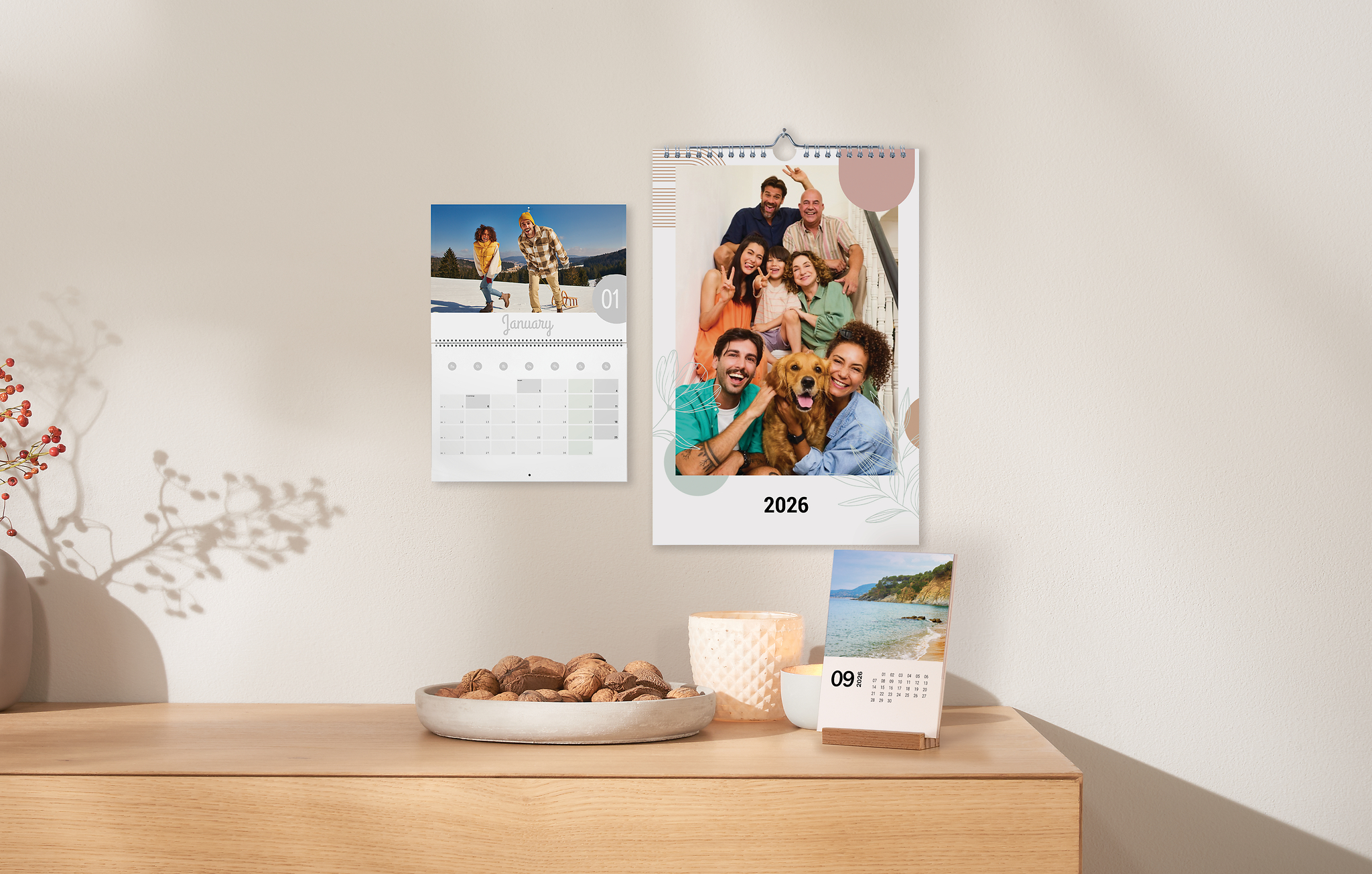 Fotokalenders in verschillende soorten