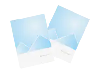 Envía tarjetas fotográficas con tu propio diseño Hay dos tarjetas fotográficas de diseño sencillo una al lado de la otra