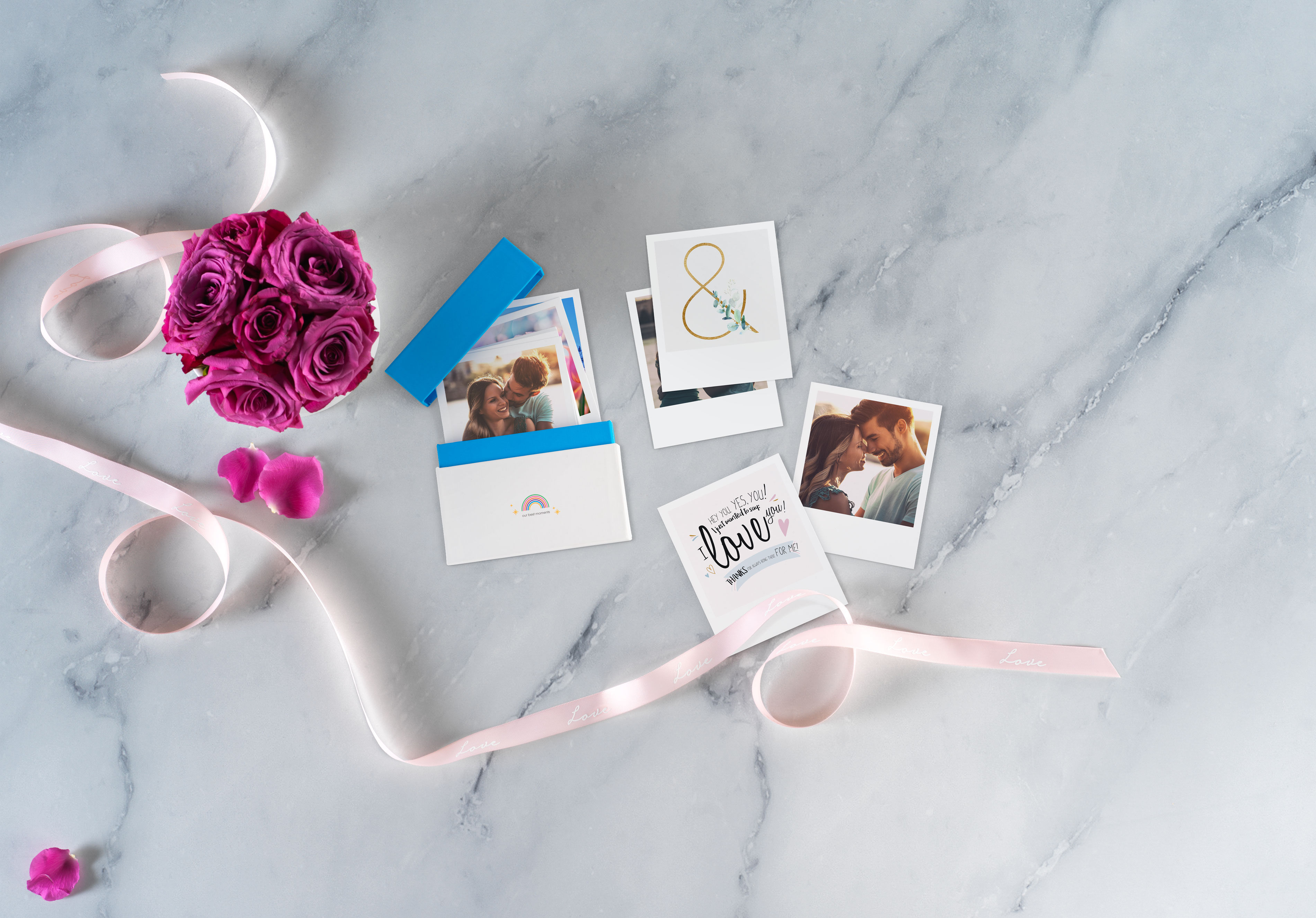 Retro Prints with Box as a Token of Love