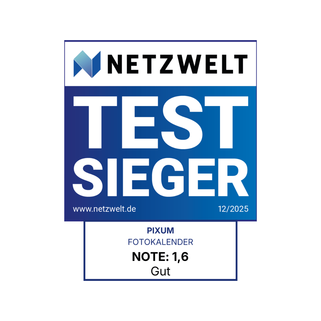 Testsieger-Logo Pixum Fotokalender 
